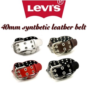 Levi's リーバイス 合成皮革 ダブルピン ハトメ ベルト サイズ調節可能