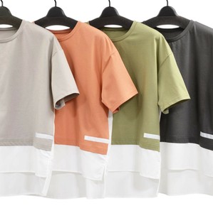 T-shirt Switched Pullover Woven Fabric