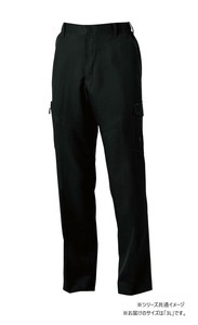 桑和 9668-98 カーゴパンツ(ノータック.脇ゴム) 3Lサイズ ブラック(4) SOWA