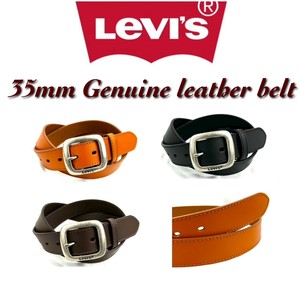 Levi's リーバイス 35mm 牛革 ステッチ ベルト 6021 サイズ調節可能