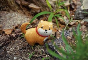 RD*NEWお散歩柴犬　ちりめん置物　日本製
