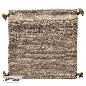 ギャッベ　ペルシャ　イラン　オーガニックウール　絨毯　ラグ　座布団　MS17241_NE　43×42cm