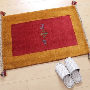 【手織り絨毯】ギャッベ 90×63cm［玄関マット］（BSS-59461）約90cmサイズ