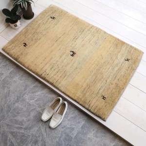 【手織り絨毯】ギャッベ／カシュクリ　127×83cm［玄関マット］（BS-11475）約120cmサイズ