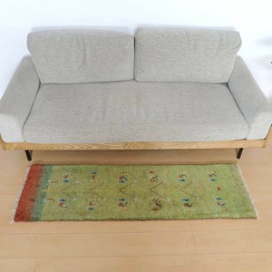 【手織り絨毯】ギャッベ／カシュクリ　154×49cm［キッチンマット］（BR-10984）細長サイズ