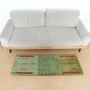【手織り絨毯】ギャッベ／カシュクリ　139×51cm［キッチンマット］（BR-10979）細長サイズ