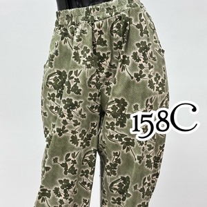 Cropped Pant One size fits all Floral Pattern Stripe Cotton Made in Italy