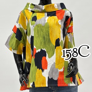 Button Shirt/Blouse Design Boat Neck Cotton Made in Italy