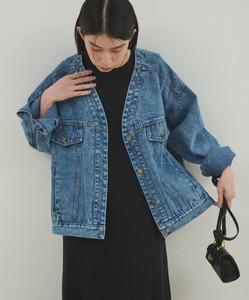 Jacket Denim Jacket Collarless