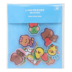 【フレークシール】LINE FRIENDS minini ぷくぷくシール A