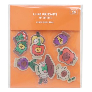 【フレークシール】LINE FRIENDS minini ぷくぷくシール B