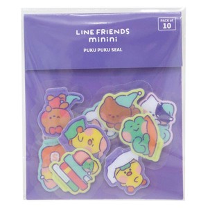 【フレークシール】LINE FRIENDS minini ぷくぷくシール C