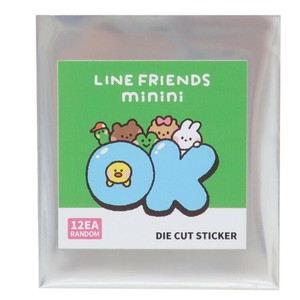 【ステッカー】LINE FRIENDS minini ダイカットステッカー 全12種