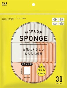 KQ3305　ファンデーションスポンジ　バリュー（SBR）スクエアスキニー30P 【メイク】