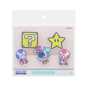 【文房具】スーパーマリオブラザーズ アクリルクリップ5個セット 味方