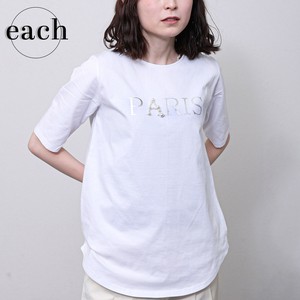 再入荷【each新作】PARIS プリント パール 半袖 Tシャツ2025人気 2025SS each東京