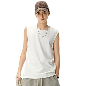 P20974 無地  2025春夏新作 吸水速乾  Tシャツ 無袖 メンズ トップス