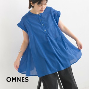 Button Shirt/Blouse Flared Shirt French Sleeve Cotton S/S