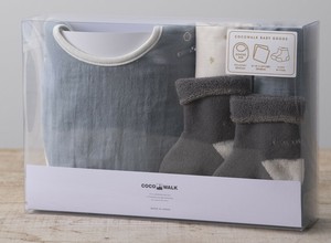 【ウェーブ】ソックスギフトBOX（やさしいガーゼ）＿サックス