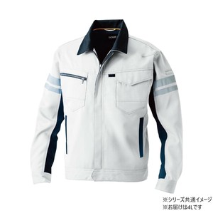 桑和 9664 長袖ブルゾン(反射材付き) 4Lサイズ シルバーグレー(22) SOWA