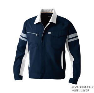 桑和 9664 長袖ブルゾン(反射材付き) 6Lサイズ ネイビー(1) SOWA
