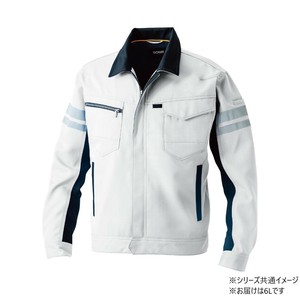 桑和 9664 長袖ブルゾン(反射材付き) 6Lサイズ シルバーグレー(22) SOWA