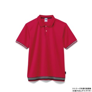 ボンマックス MS3122 袖ラインリブポロシャツ(ポリジン加工) レッド (3) サイズ:LL LIFEMAX