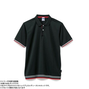 ボンマックス MS3122 袖ラインリブポロシャツ(ポリジン加工) ブラック (16) サイズ:GL LIFEMAX