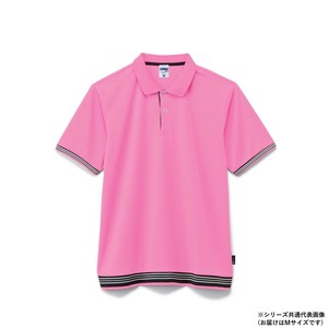 ボンマックス MS3122 袖ラインリブポロシャツ(ポリジン加工) ピンク (19) サイズ:M LIFEMAX