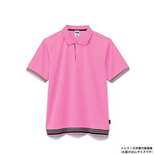 ボンマックス MS3122 袖ラインリブポロシャツ(ポリジン加工) ピンク (19) サイズ:LL LIFEMAX