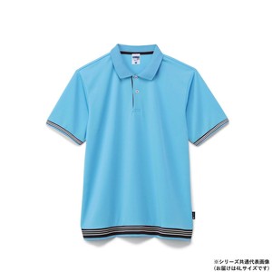 ボンマックス MS3122 袖ラインリブポロシャツ(ポリジン加工) サックス (6) サイズ:4L LIFEMAX