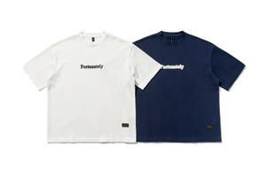 Fortunately プリントロゴ Tシャツ M-XXL ホワイト、ネイビー　　PL593