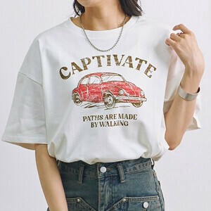 ビッグシルエット　CarプリントTシャツ SS【2025新作】