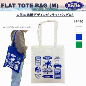 オンザビーチ【 フラット トートバッグ（M）/  総柄 】 OTB-FTM20 全3色
