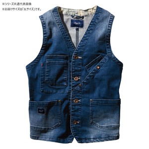 桑和 1472-16 ベスト 3Lサイズ ミッドインディゴ(557) Dandy Dad
