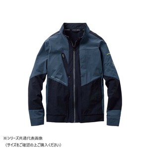 桑和 0328-00 長袖ブルゾン Mサイズ ブルーグレー(21)