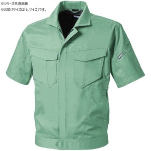 桑和 3008-01 半袖ブルゾン LLサイズ モスグリーン(107)
