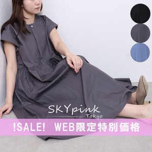 【WEB限定特別価格】前立てデザインロングワンピース　SKYpink東京