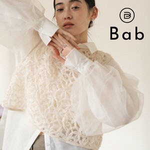 【SALE】再入荷：チュールレイヤード シアーシャツ◇シアー生地にチュールを重ねた主役のブラウス
