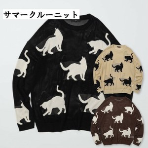 あるくねこシアーニット　長袖