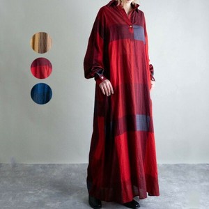 [SD Gathering] Casual Dress Check Pattern Cotton