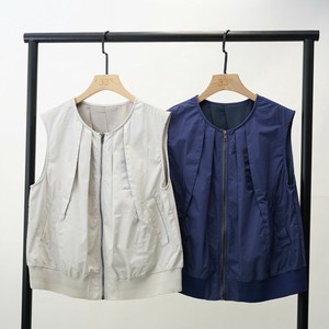 2025ss ﾉｰｶﾗｰ配色ﾐﾘﾀﾘｰzip vest