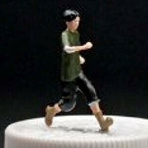 収蔵家 1/64 走っている男の子 緑 フィギュア/ミニチュア/人形