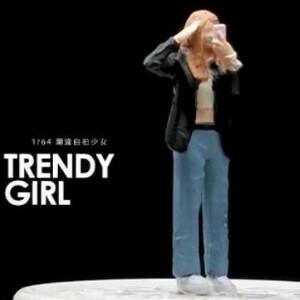 収蔵家 1/64 トレンディな自撮り女性 ブラック フィギュア/ミニチュア/人形