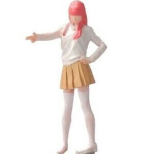 収蔵家 1/64 短いスカートの女性 ピンクの髪 フィギュア/ミニチュア/人形