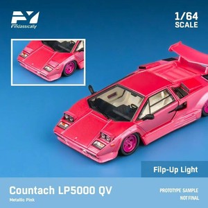 新品 Finclassically 1/64 ランボルギーニ Lamborghini Countach Lp5000 QV Metallic Pink ミニカー
