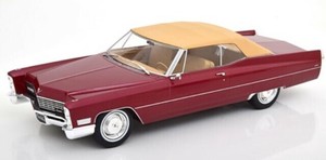 新品 KKscale 1/18 キャデラック DeVille with Softtop 1967 DarkRed Metallic ミニカー