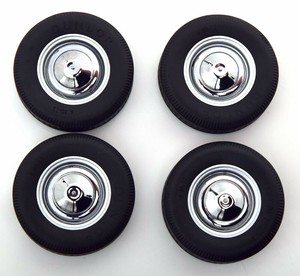 新品 KKscale 1/12 フィアット Fiat 500F Tire Set with Rims Silver ミニカー