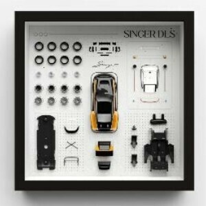 【予約】Finclassically 1/64 シンガー DLS フレームシリーズ Black - Parts ミニカー