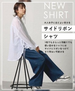 衬衫 两侧蝴蝶结/丝带 衬衫